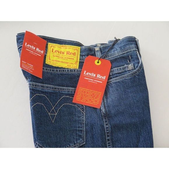 Levi's 502 Red Collection Positively Superior Men's Sz 28x32 Tapered Jeans - Picture 3 of 10